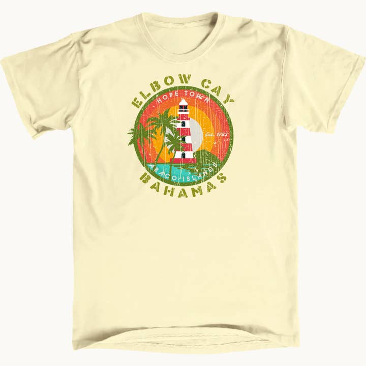 Hopetown Lighthouse Premium Tee for wholesale by Salt Water Colours