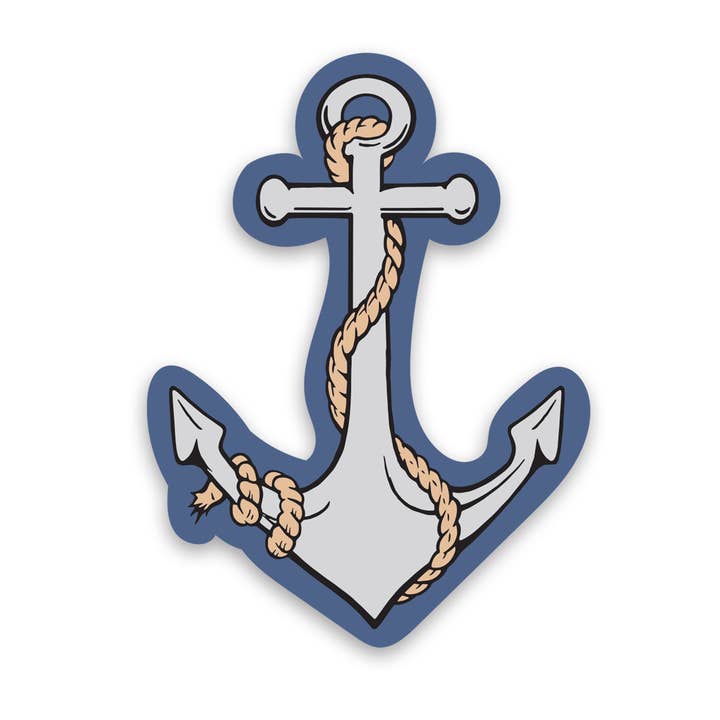 Pegatina de vinilo de ancla | Dibujado a mano | Hecho en EE. UU. para venta al por mayor de Counter Couture