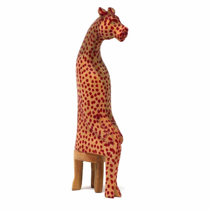 Global Crafts - Wholesale Decorative Tabletop Object - Mahogany Party Safari Animal Sculpture Carving Set3