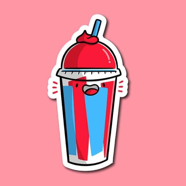 Red Ice Slushee Vinyl Sticker for wholesale by Shop Emily M