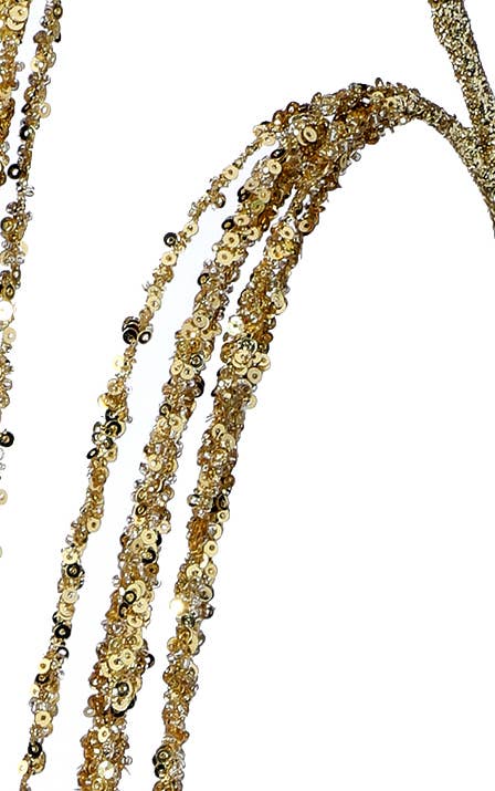 Will's Company - Wholesale Christmas Decoration - Glittery Gold Sequin Rain Spray - 43"1