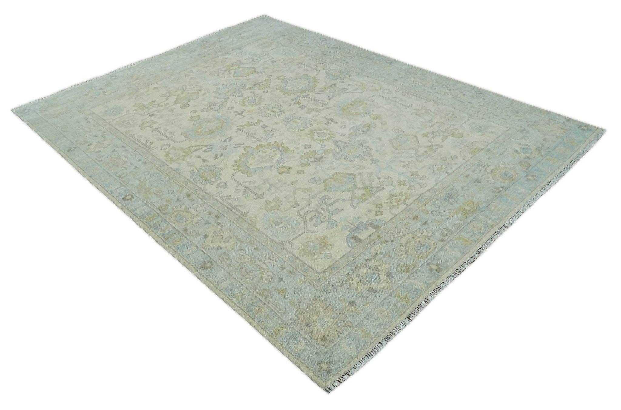The Rug Decor, Inc. – Großhandel Teppichvorleger – Antiker Look Beige und Grau Handgeknüpfter Maßgefertigter Oushak Wollteppich8
