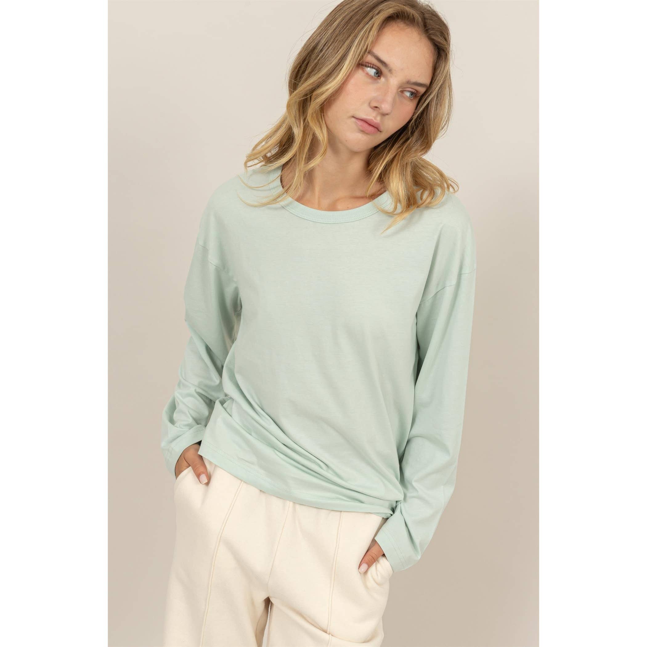 HYFVE – wholesale T-shirt (utan tryck) – Dam – Långärmad T-shirt med rund hals9