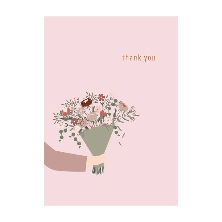 THANK YOU BOUQUET postcard for wholesale by Xeraliving