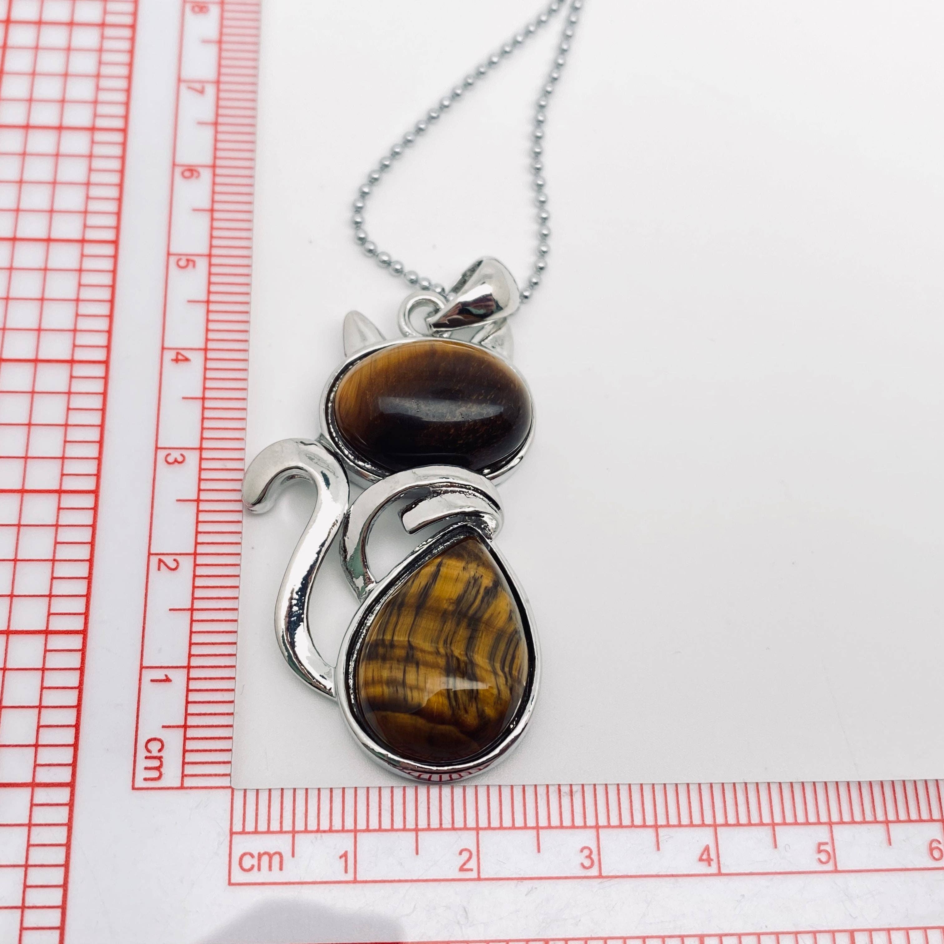 Mio Queena - Wholesale Pendant/Charm Necklace - Natural Stone Cat-shaped Pendant Necklace - CS15