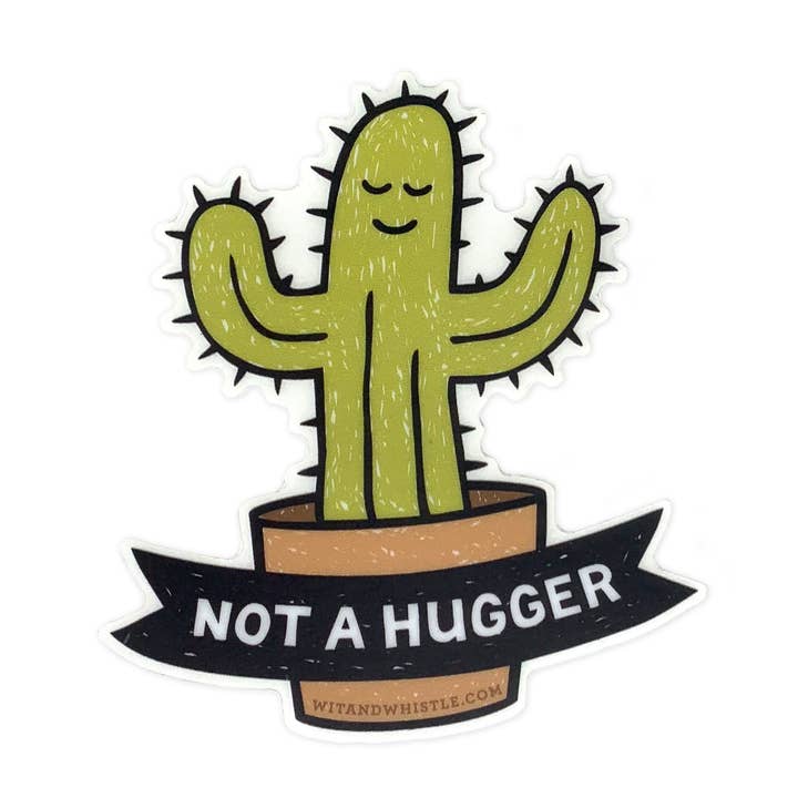 Autocollant - Pas Un Hugger pour la vente par Wit & Whistle