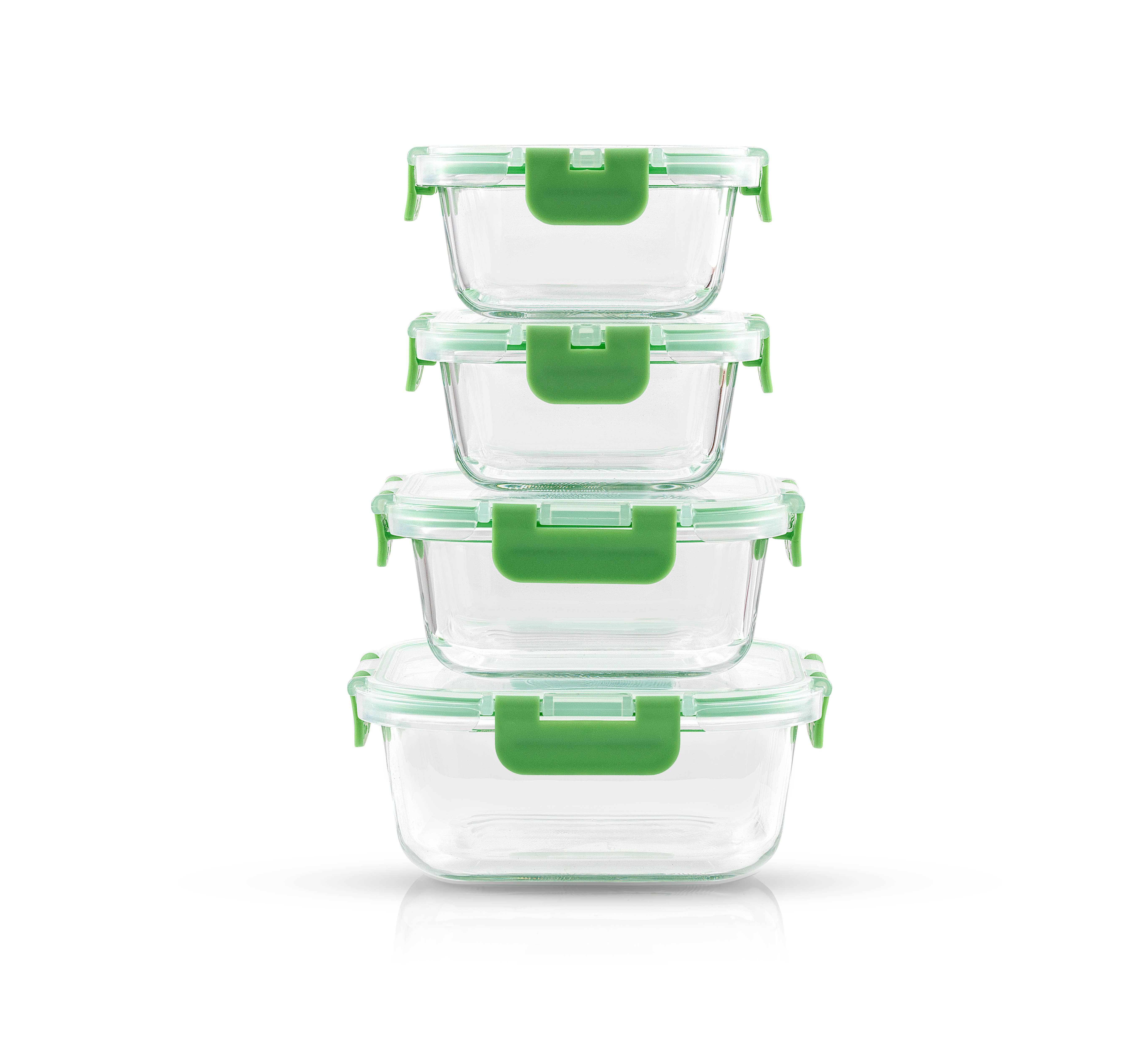 JoyJolt - Wholesale Food Storage Container - JoyFul 12 Glass Storage Containers With Green Leakproof Lids8