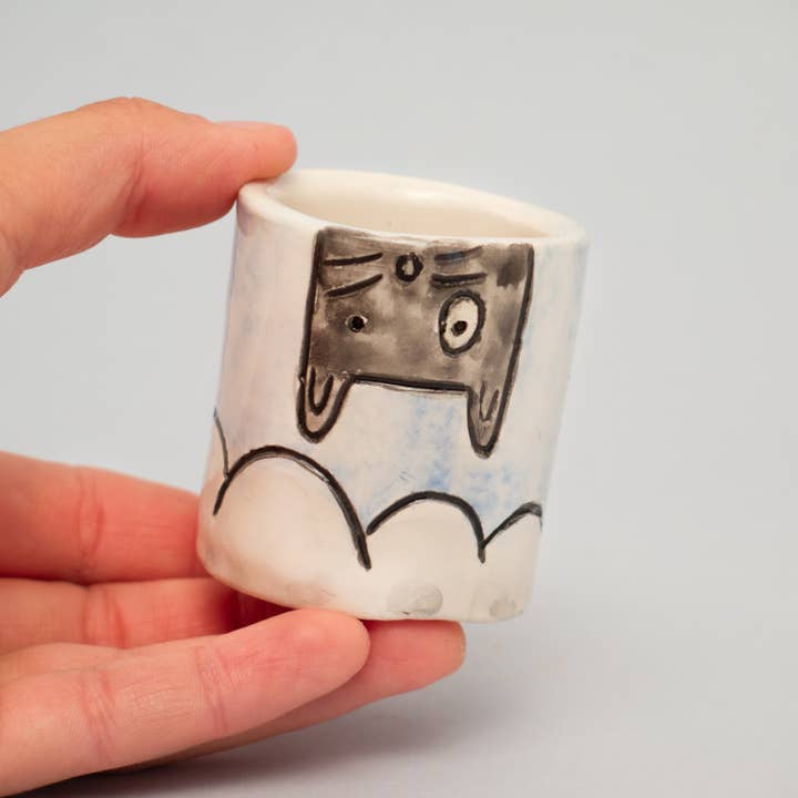 Paulina Marra Ceramics - Wholesale Plant Pot - Pi Pan Trio: Handmade Cat Planters Set in 3 sizes4