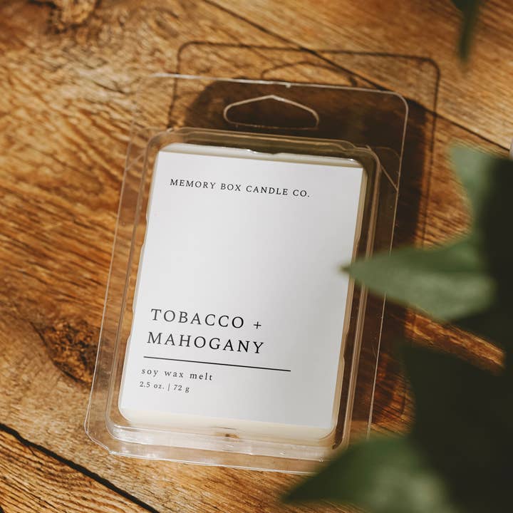 Memory Box Candle Co. - Wholesale Wax Melt - Soy Wax Melt - Tobacco + Mahogany0