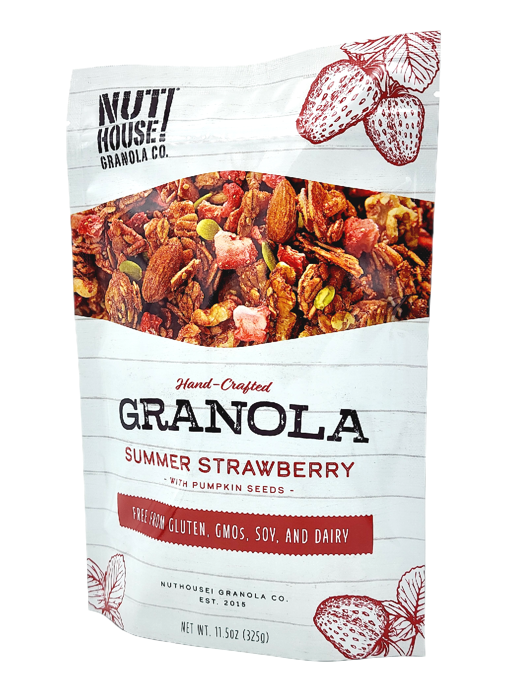 NutHouse! Granola Company - Wholesale Granola - Summer Strawberry Granola, 6 x 11.5oz3