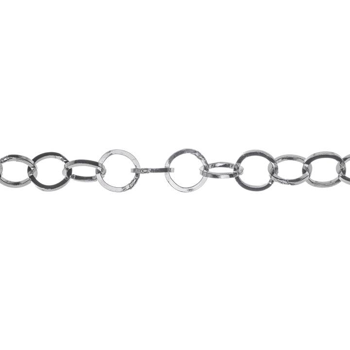 Continental Beads - Wholesale Craft Supplies - 5mm Round Cable Chain - Made of 304L Stainless Steel - Sold by the foot - CH-117SS1