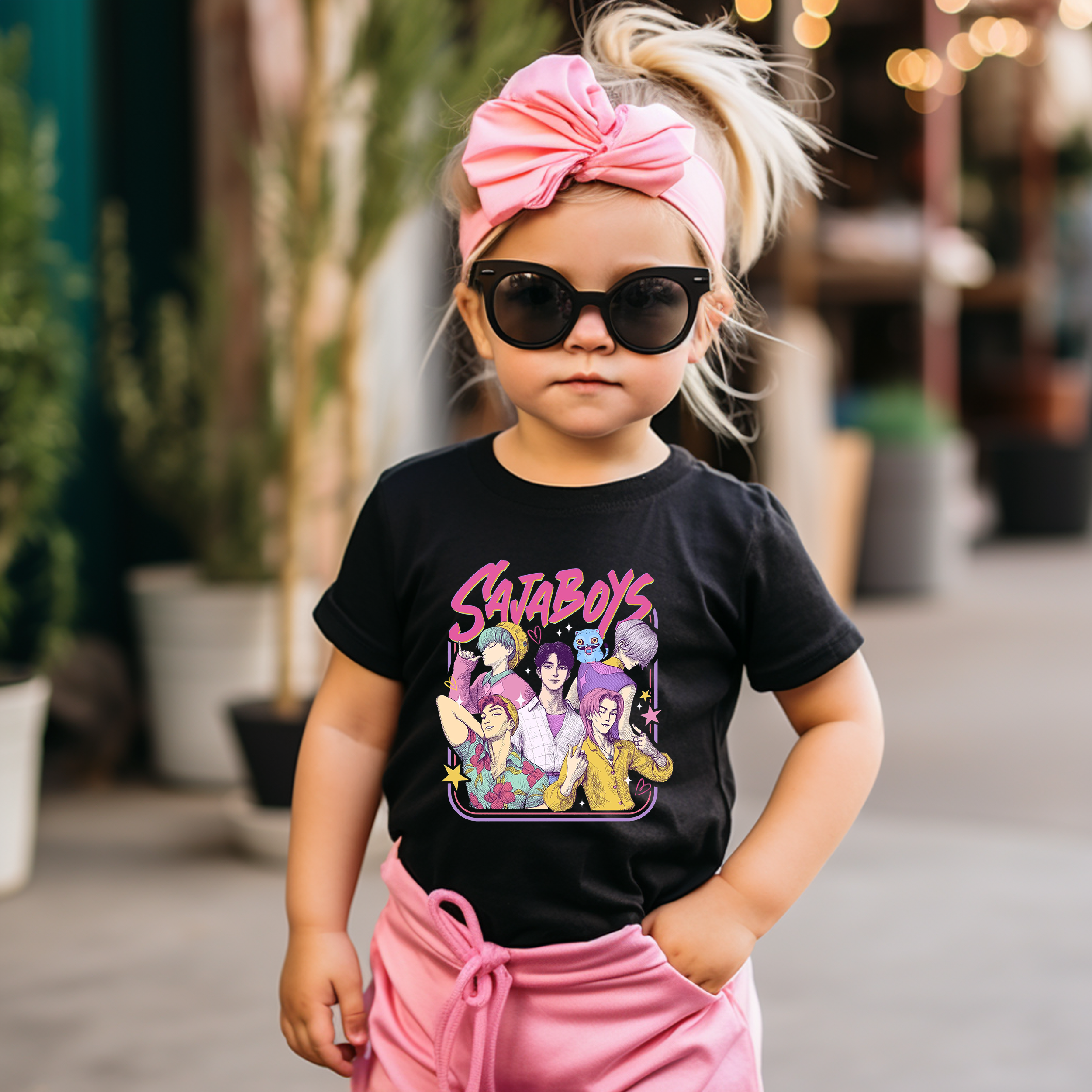 Little Trendy - Wholesale Screen Printed T-Shirt - Kids - KDH K-pop inspired short-sleeved T-shirt4