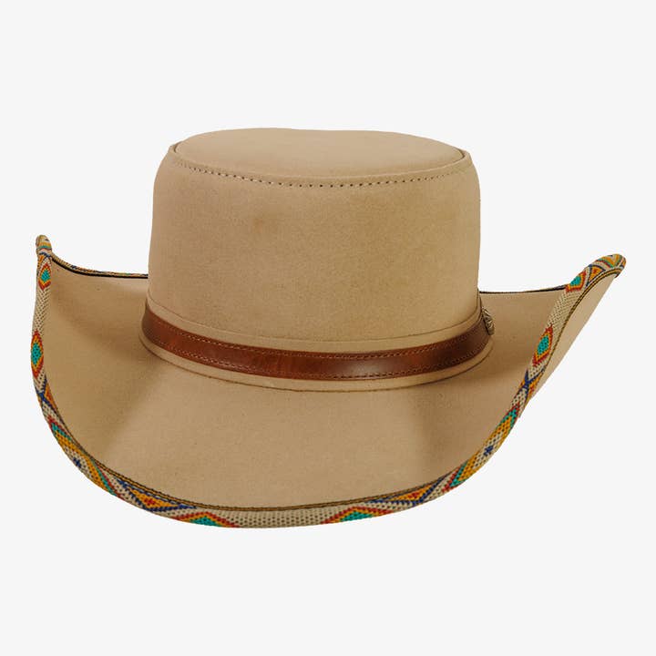 Latte Suede Western Leather Cowboy Hat - Style Charro for wholesale on Faire