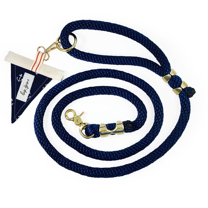 Laisse de corde marine Anchors Away Premium pour la vente par Nauti-dog Handmade