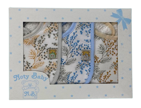 Noty Baby – wholesale Bandana bib – Set of 3 bibs 100% cotton0