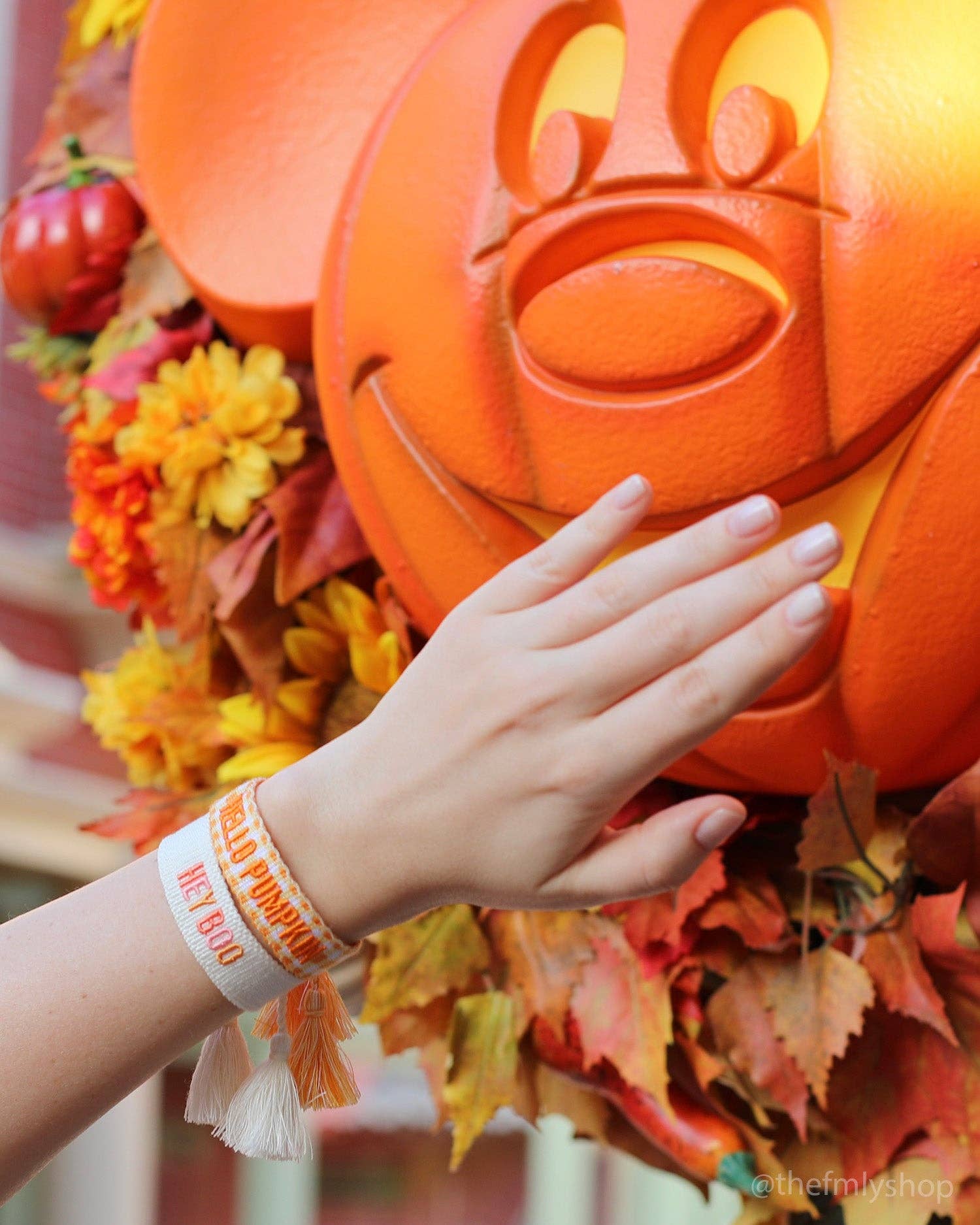THE FMLY SHOP - Wholesale Woven/Braided Bracelet - Woven Tassel Bracelet - Hello Pumpkin1