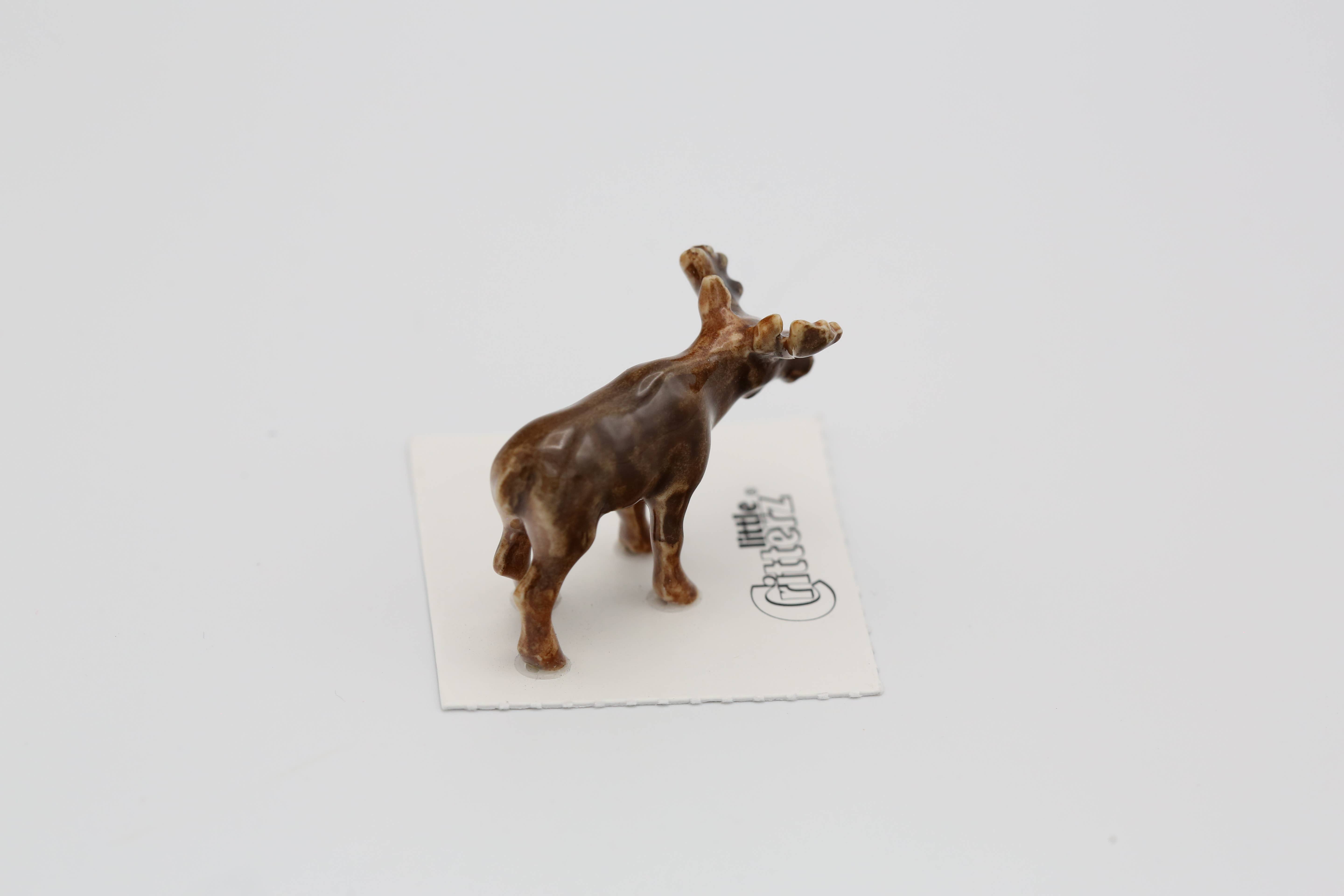 Little Critterz - Wholesale Decorative Figurine - Nomad Young Moose Porcelain Miniature1