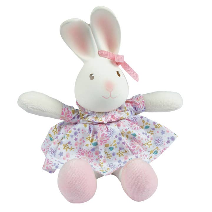 Havah the Bunny Mini Rubber head Plush Toy for wholesale by Tikiri Toys LLC