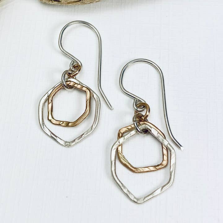 Mini Honeycomb Earrings for wholesale by Laura J Designs