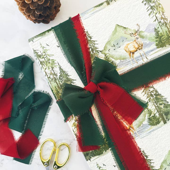Wrapables.com - Wholesale Ribbon - Gift Wrapping - Wrapables 1.5 In x 21 Yd Fringe Chiffon Ribbons (3pcs)