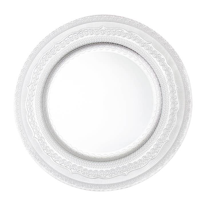 Portofino International Trading, USA - Wholesale Charger Plate - Eyelet Plastic Charger Plate 13" - Silver