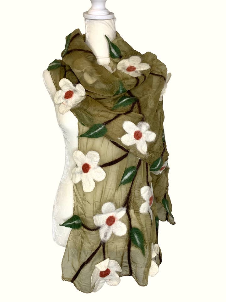 Flower Blossom - Wit voor wholesale door Pomegranate Moon