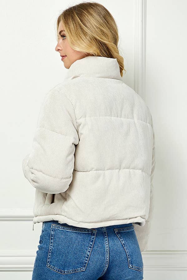 Veracci - Wholesale Puffer Jacket - Women's - Quilted Corduroy Puffer Jacket11