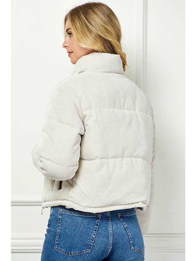 Veracci - Wholesale Puffer Jacket - Women's - Quilted Corduroy Puffer Jacket12