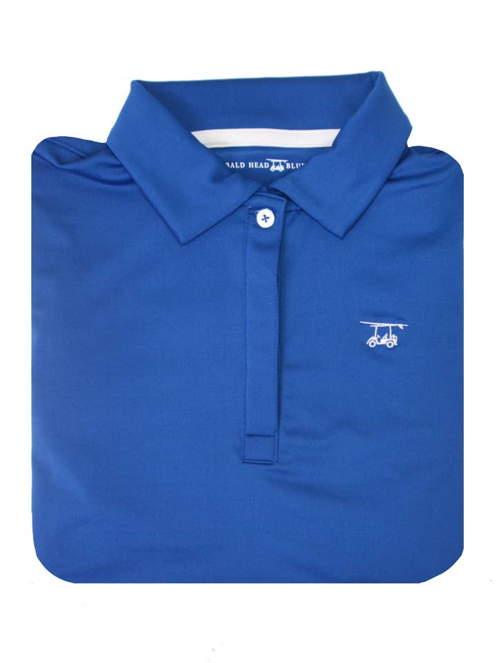 Polo Albatross pour femmes - Bleu royal uni pour la vente par Bald Head Blues