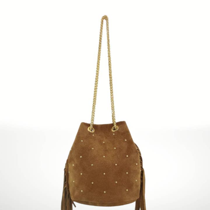 ITALIAN'S LEATHER - Wholesale Shoulder bag – women's - Flora ² Suede leather shoulder bag9