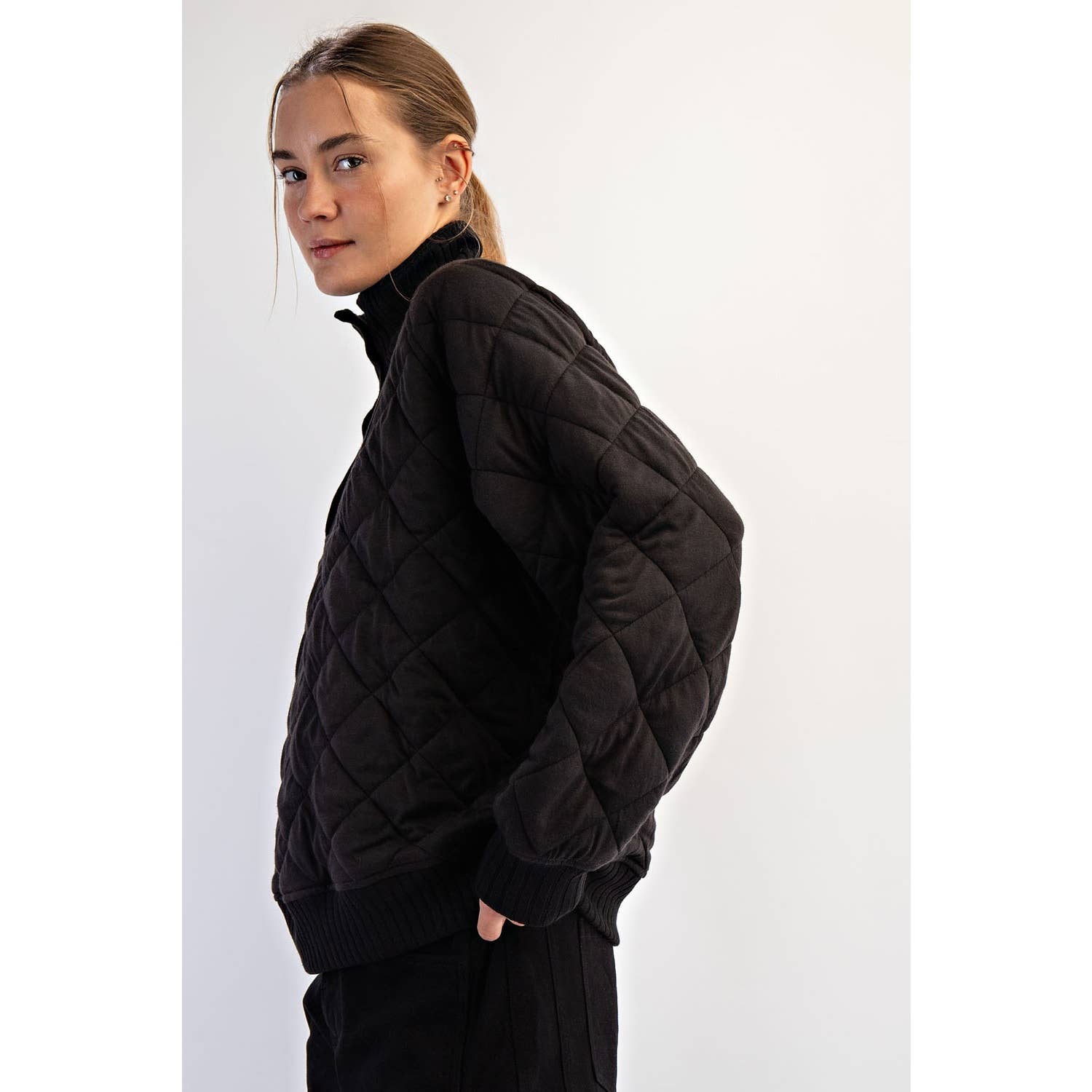 Rae Mode - Wholesale Lounge Top - Women's - QUILTED SNAP PULLOVER1