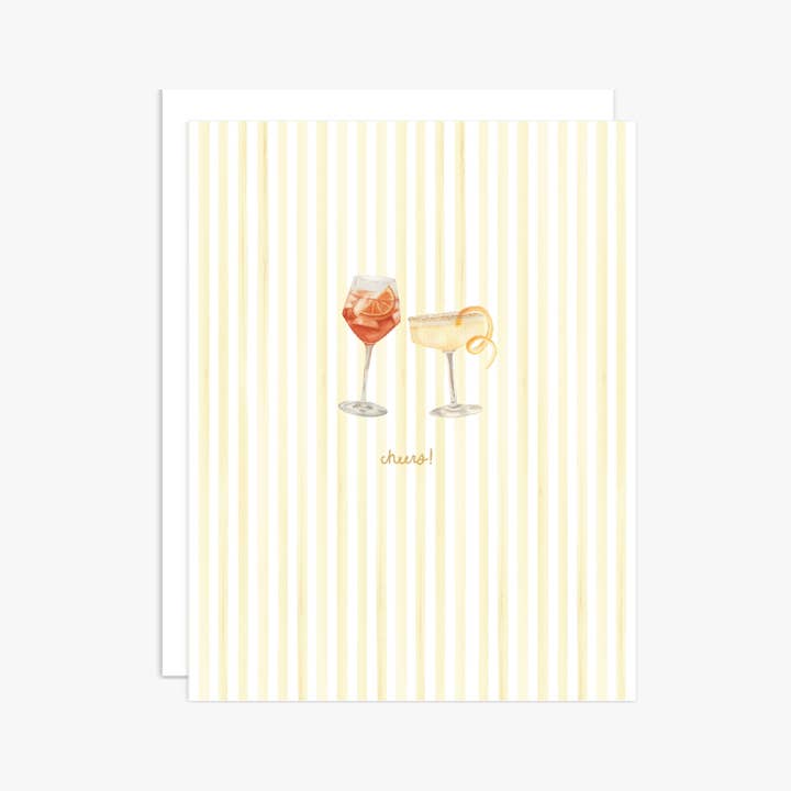Cheers Spritz Greeting Card for wholesale by Casey Jo Paper Co.