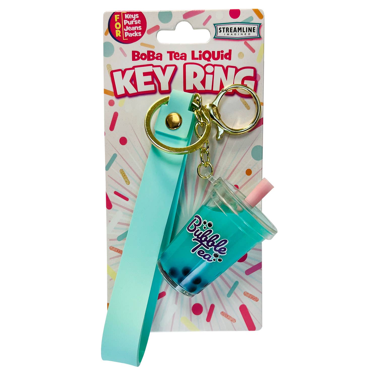 Streamline – wholesale Keychain – Women's – Boba Tea Liquid Key Rings3