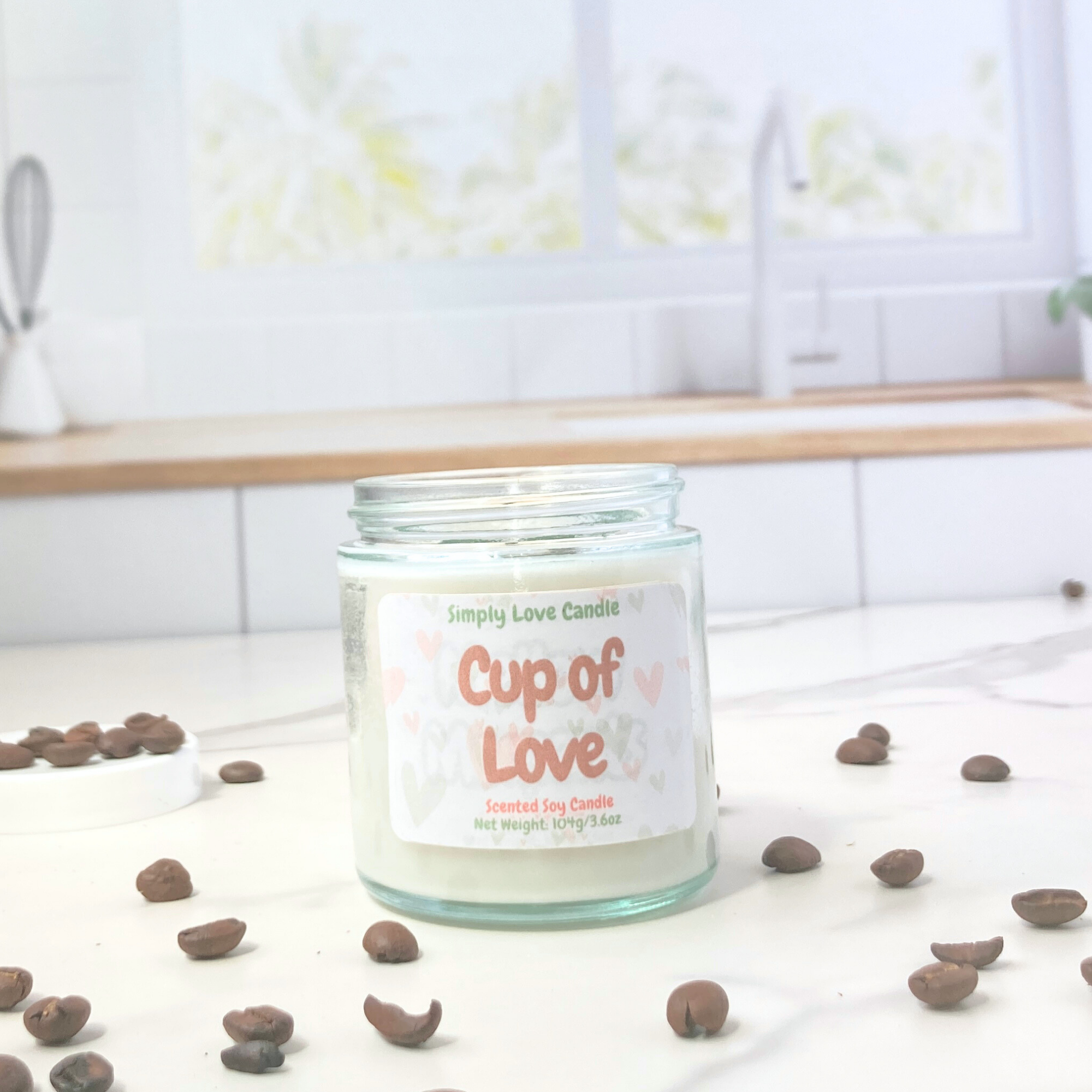 Simply Love Candle - Wholesale Jar/Filled Candle - Coffee 3.6 oz Candle | Soy Candle in Glass Jar with Lid6