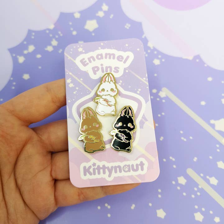 Kittynaut - Wholesale Lapel Pin/Button - Bunny Familiars - Enamel Pins4