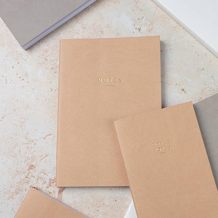 Chickidee - Wholesale Notebook - A5 Tan 'Notes' Notebook2