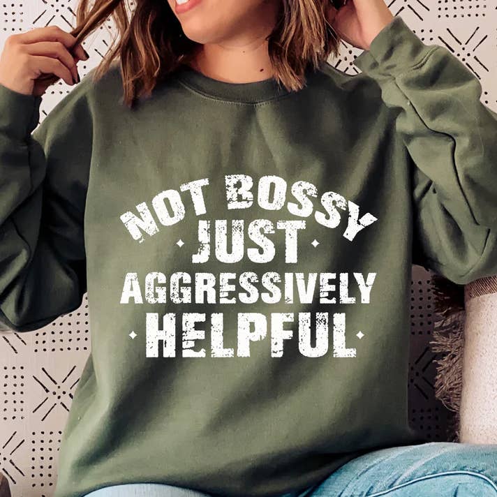 Crewneck Sweatshirt - Aggressively Helpful for wholesale by Days with Gray