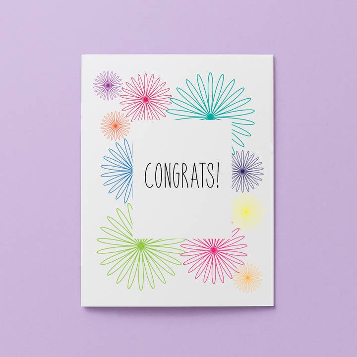 Félicitations avec une carte de fleurs pour la vente par Cards by Renee