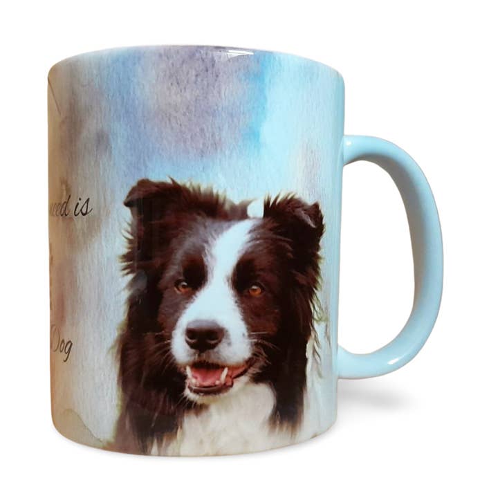 Black and White Border Collie Dog Mug for wholesale by Rockways Designs