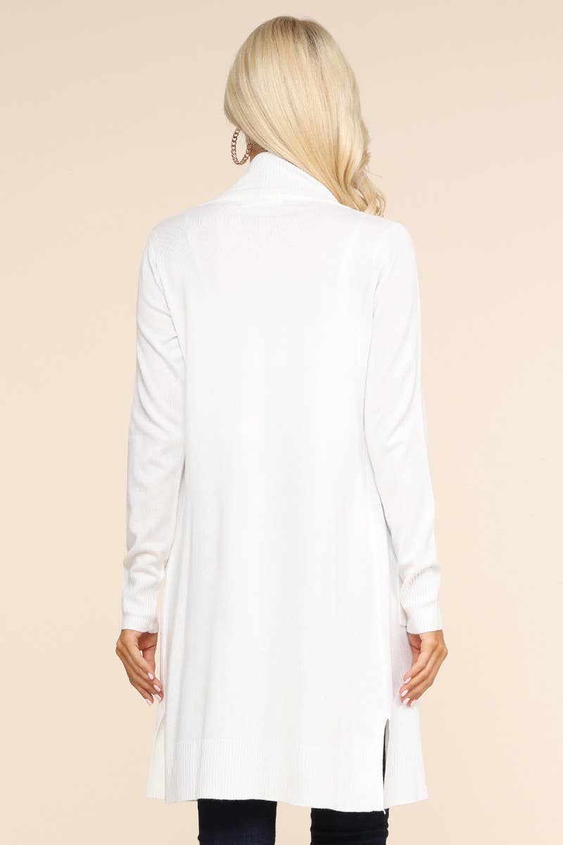 NINEXIS - Vente Cardigan – femme - AWOCAL311_CARDIGAN OUVERT À MANCHES LONGUES AVEC POCHES LATÉRALES2