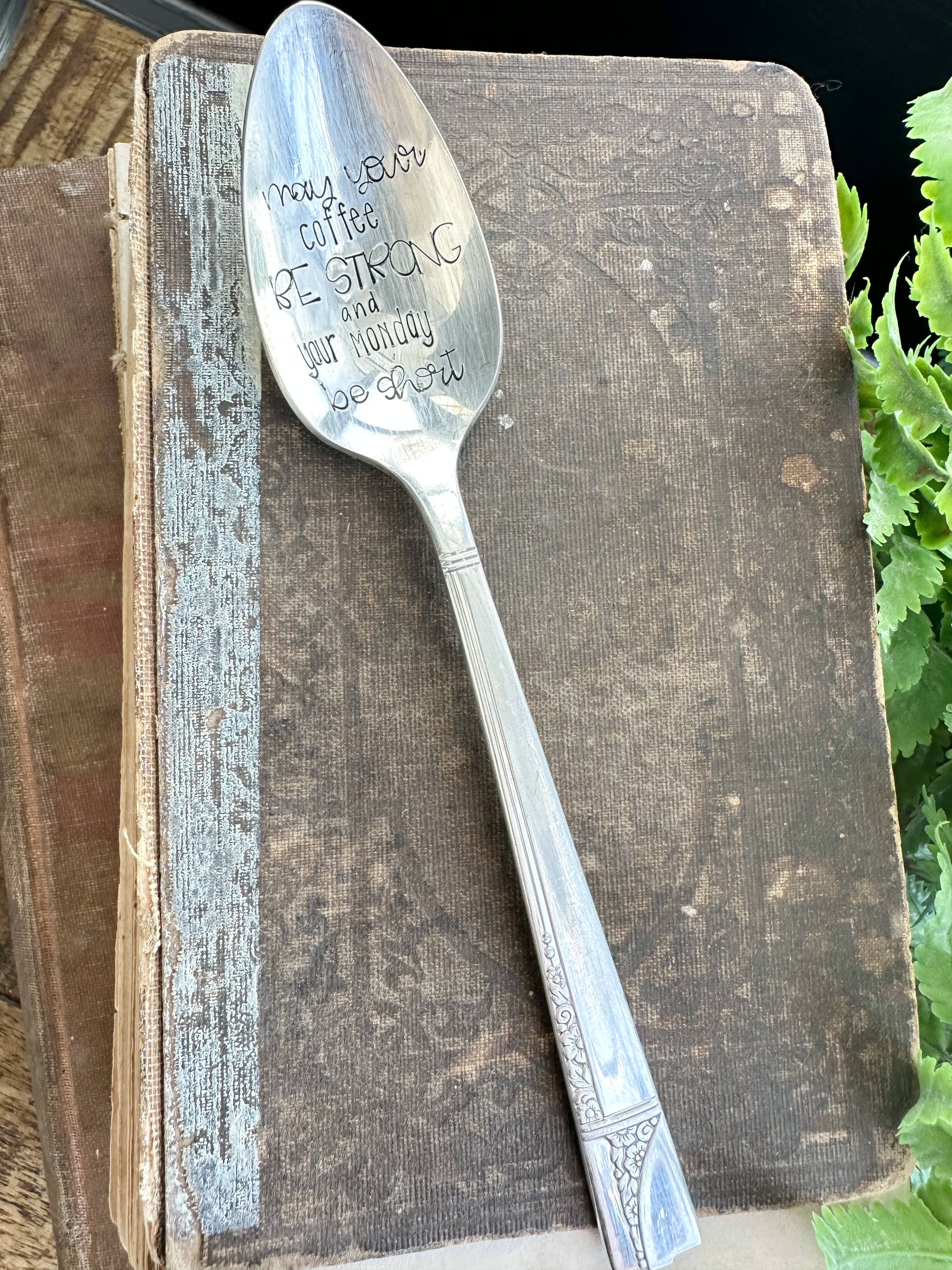 The Sassy Barn - Wholesale Table Spoon (Cutlery) - May Your Coffee Be Strong And Your Monday Be Short1