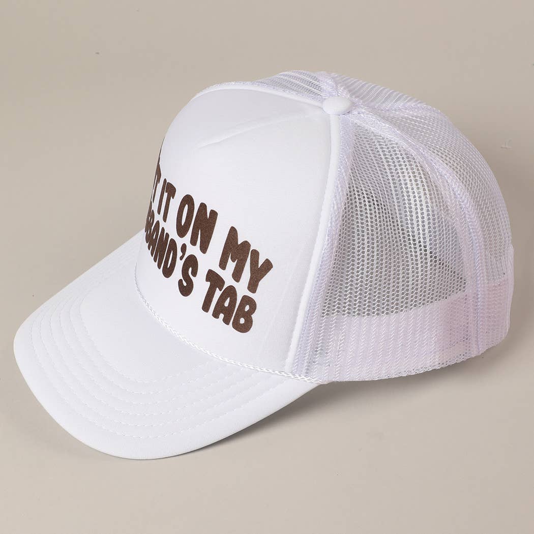 Fashion City - Wholesale Trucker Hat - Women's - Put It On My Husband's Tab Mesh Back Foam Trucker Hat26
