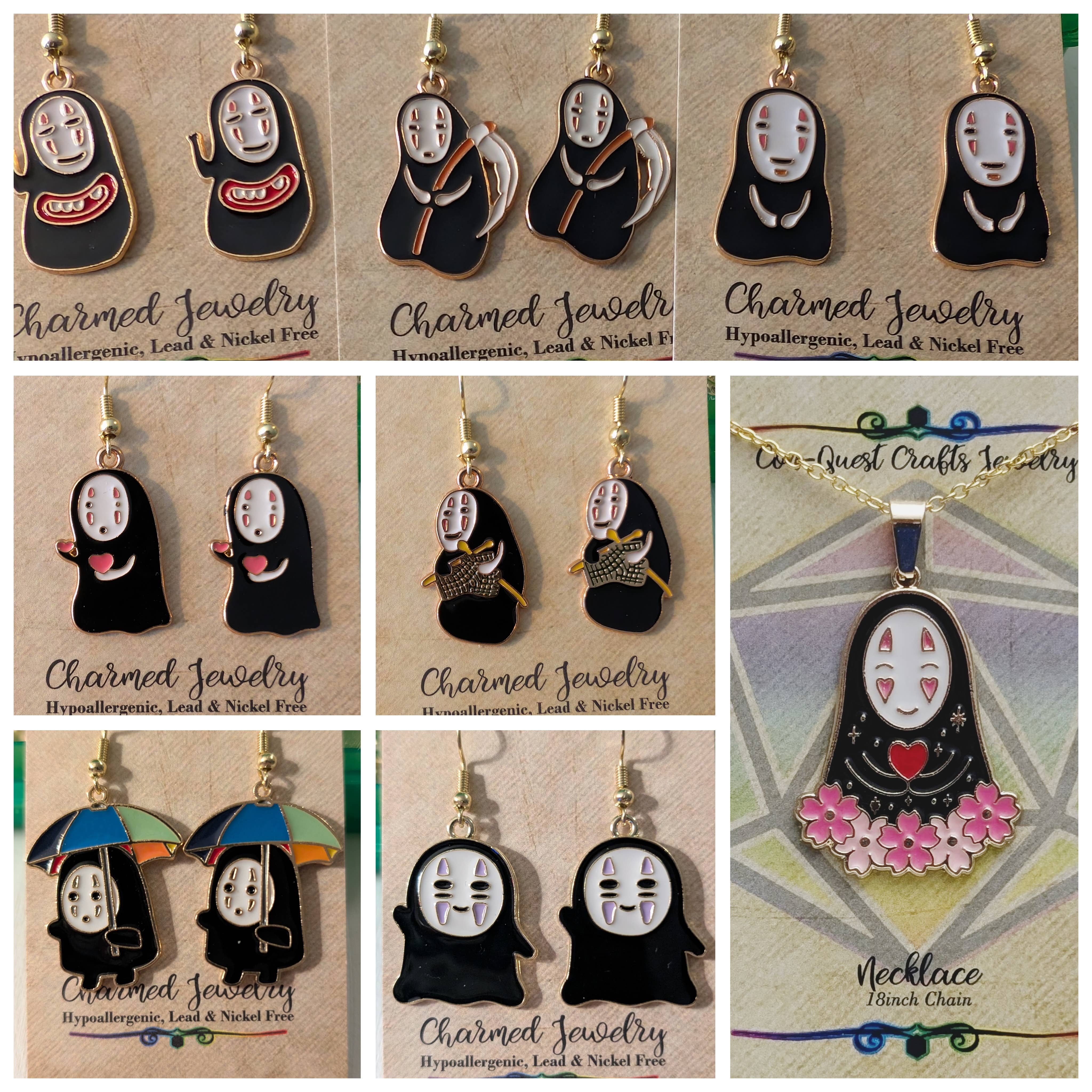 Con-Quest Crafts - Wholesale Dangle Earrings - Anime Inspired Earrings, Necklaces inspired by studio Ghibli25