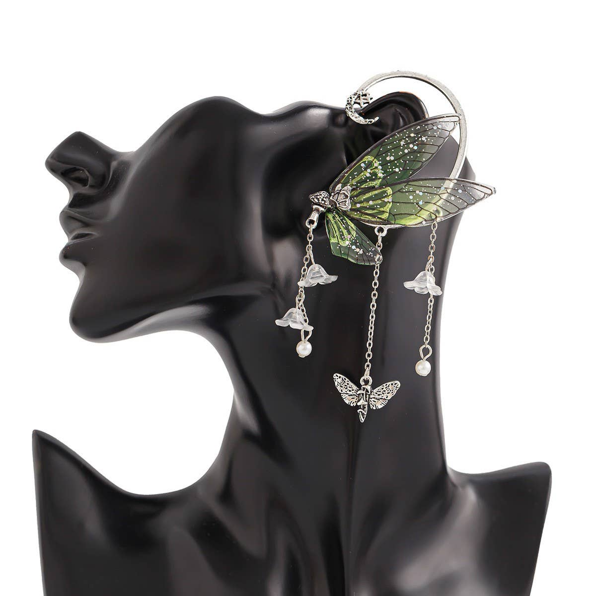 ACCITY - Wholesale Dangle Earrings - ELF EAR BUTTERFLY OUTLINE NON-PIERCING EARRINGS_CWMM32275