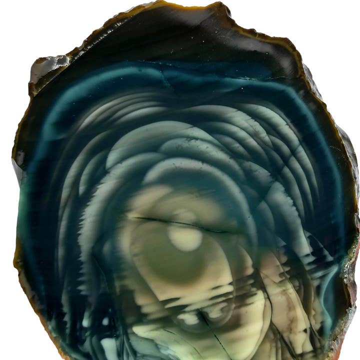 Königlicher Imperialer Jaspis-Slab - Aquatische Szene Grün und Blau für den Großhandel von Lapidary Central