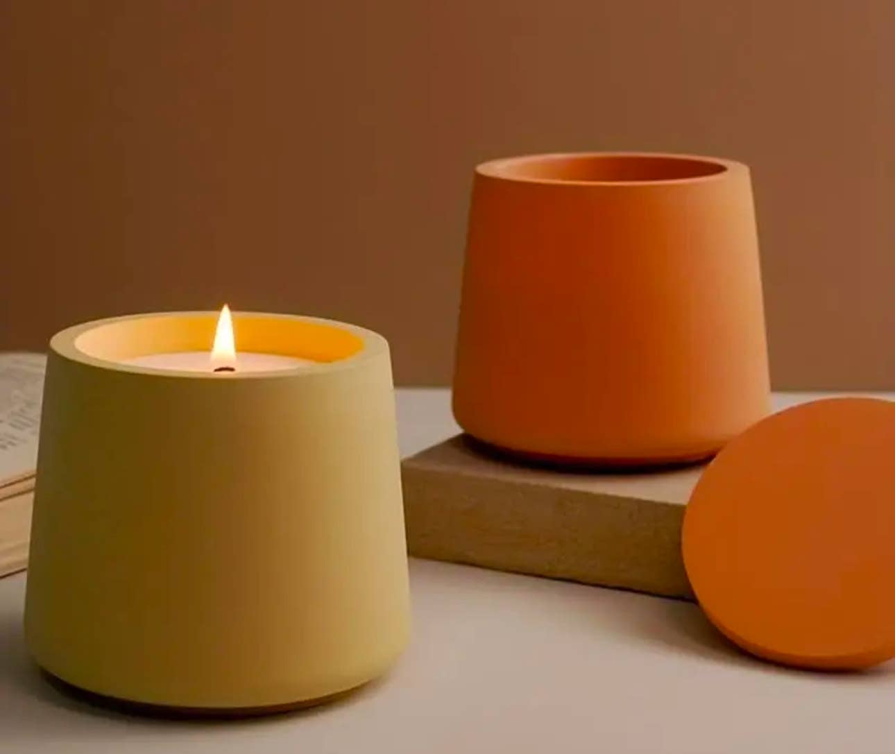 Aristocrat Creation - Vente Bougie en bocal - Bougie en pot de ciment Deluxe 8 oz sans couvercle2