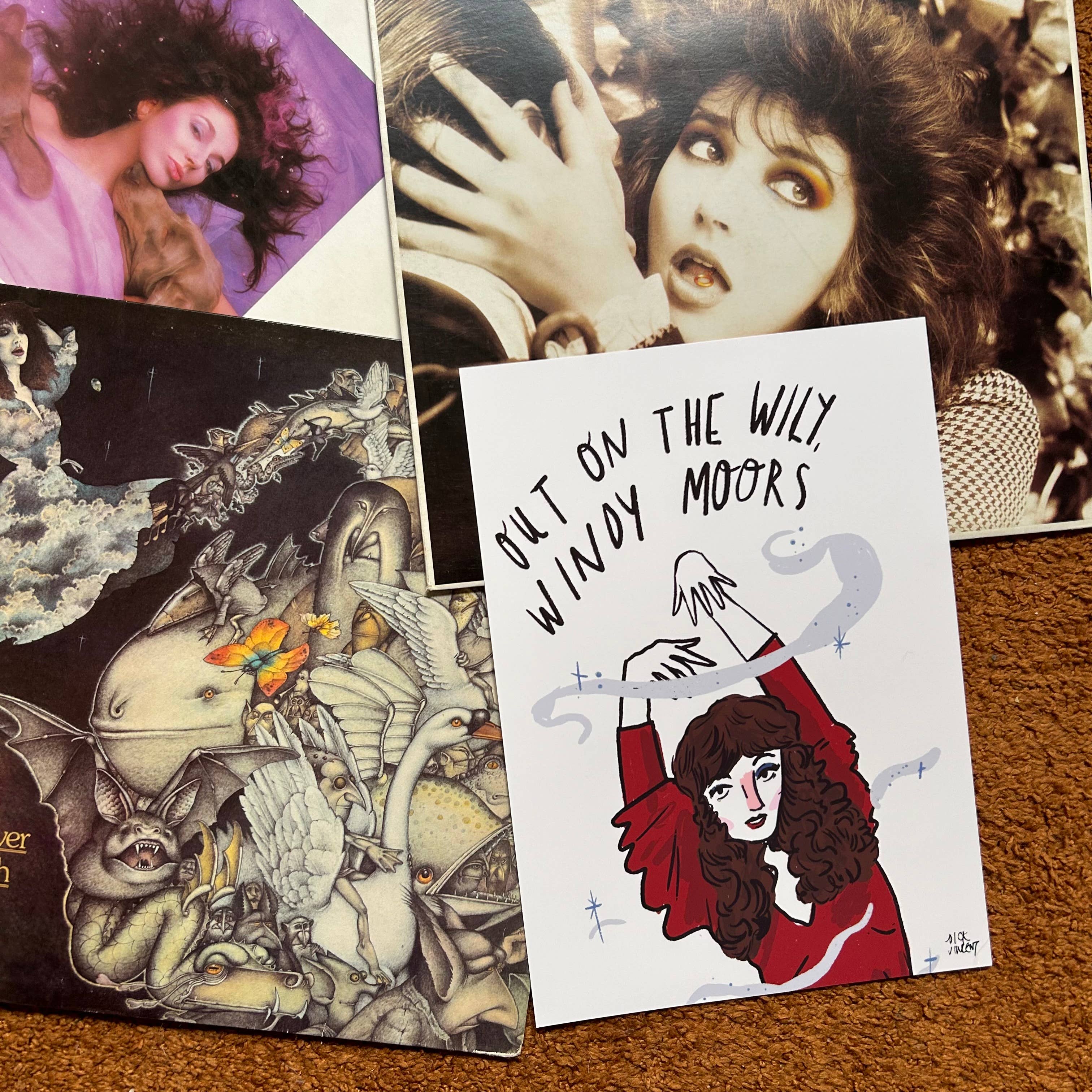 Dick Vincent Illustrations - Vendita all'ingrosso Stampa artistica - Stampa di Kate Bush 2