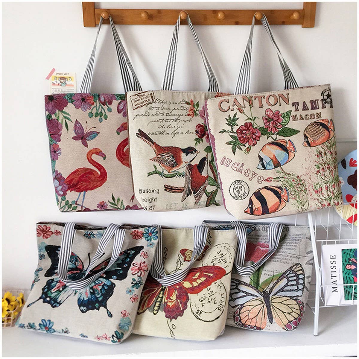 ACCITY - Wholesale Tote Bag - Women's - LARGE CAPACITY ETHNIC STYL CANVAS SHOULDER TOTE BAG_CWAB167010