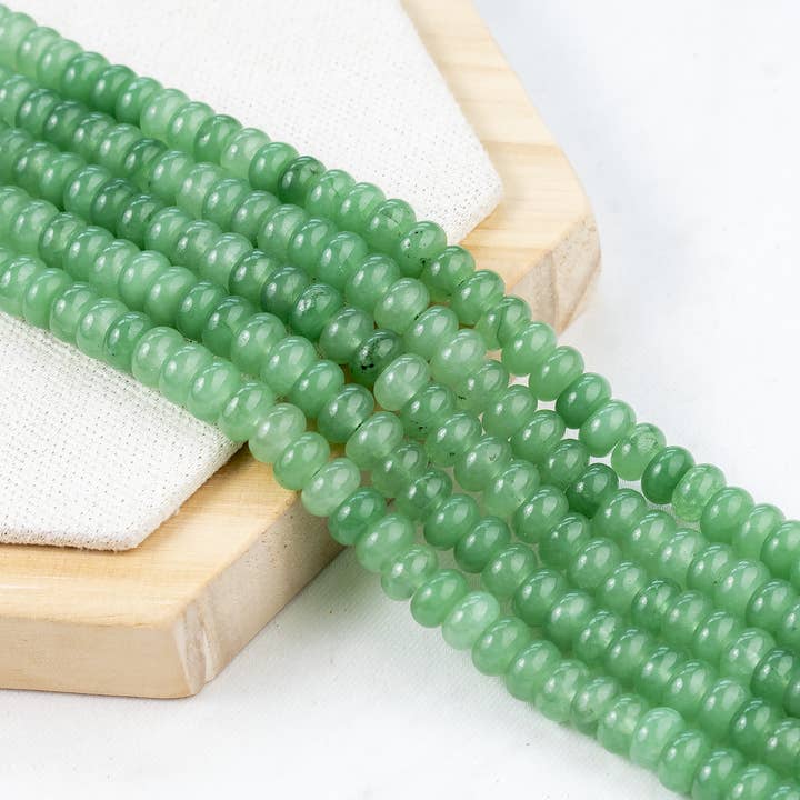 Soothing Crystals Beads - Wholesale Beads - Rondelle Crystal Beads | Green Aventurine | Gemstone Beads 10