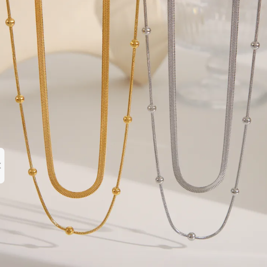 3Souls Company - Wholesale Schakelketting - WS-Gestippelde Slang - Gedurfde Gelaagde Kettingfunctie2